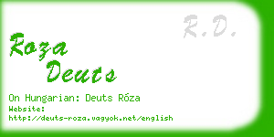 roza deuts business card